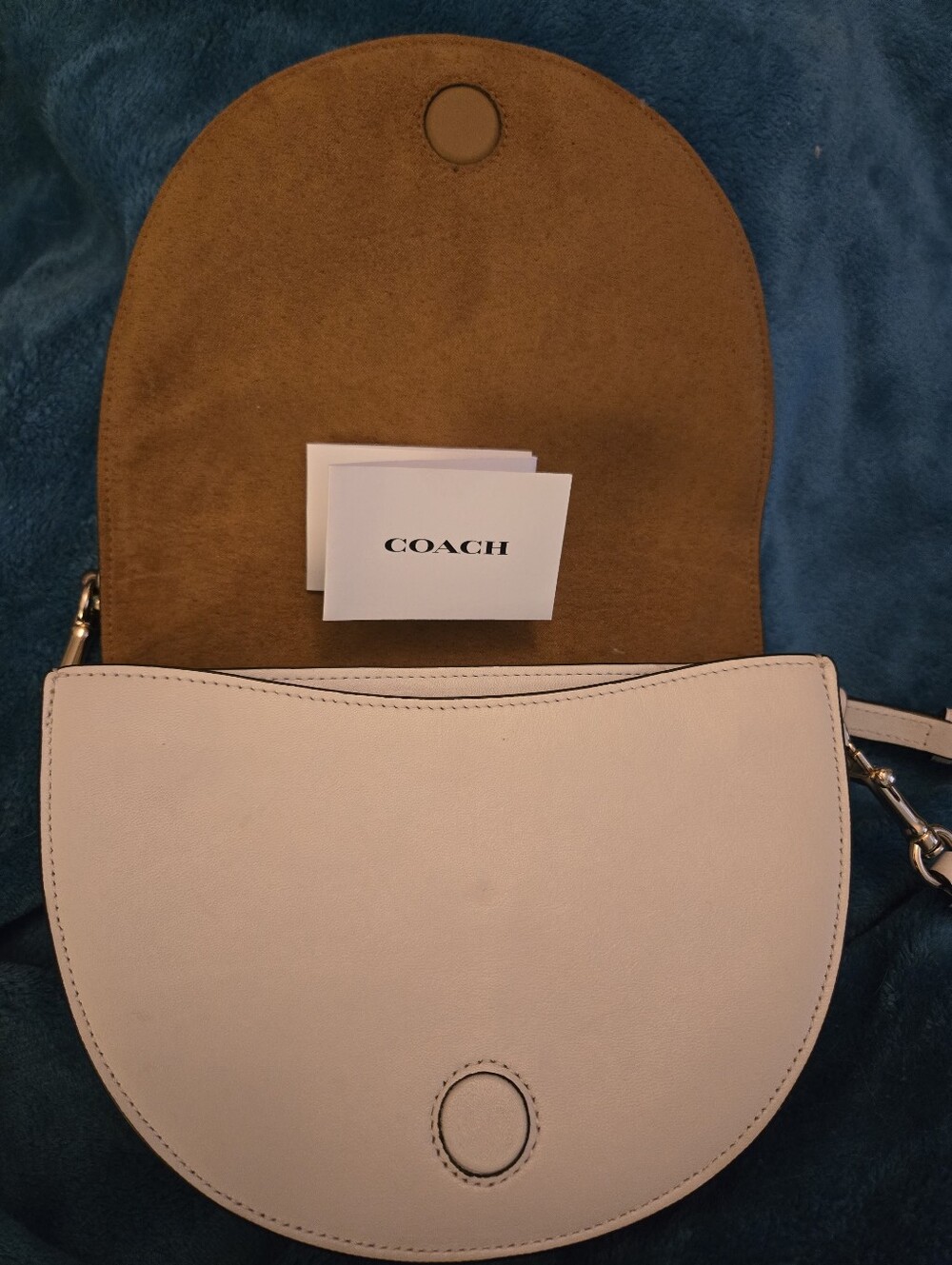 Coach Beige Daisy Saddle Crossbody Bag with Yellow Floral - Picture 7 of 12